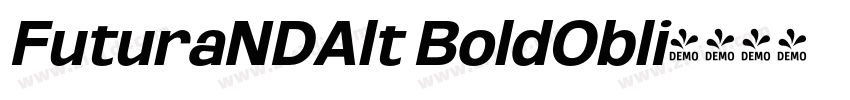 FuturaNDAlt BoldObli字体转换